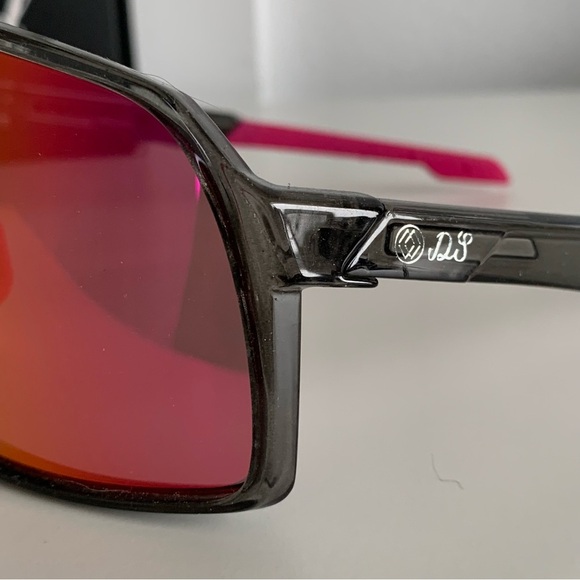 Diamond Eyewear Pink Gray Sporty Sunglasses Baseball Outdoor Fishing In Box Case - Picture 5 of 10